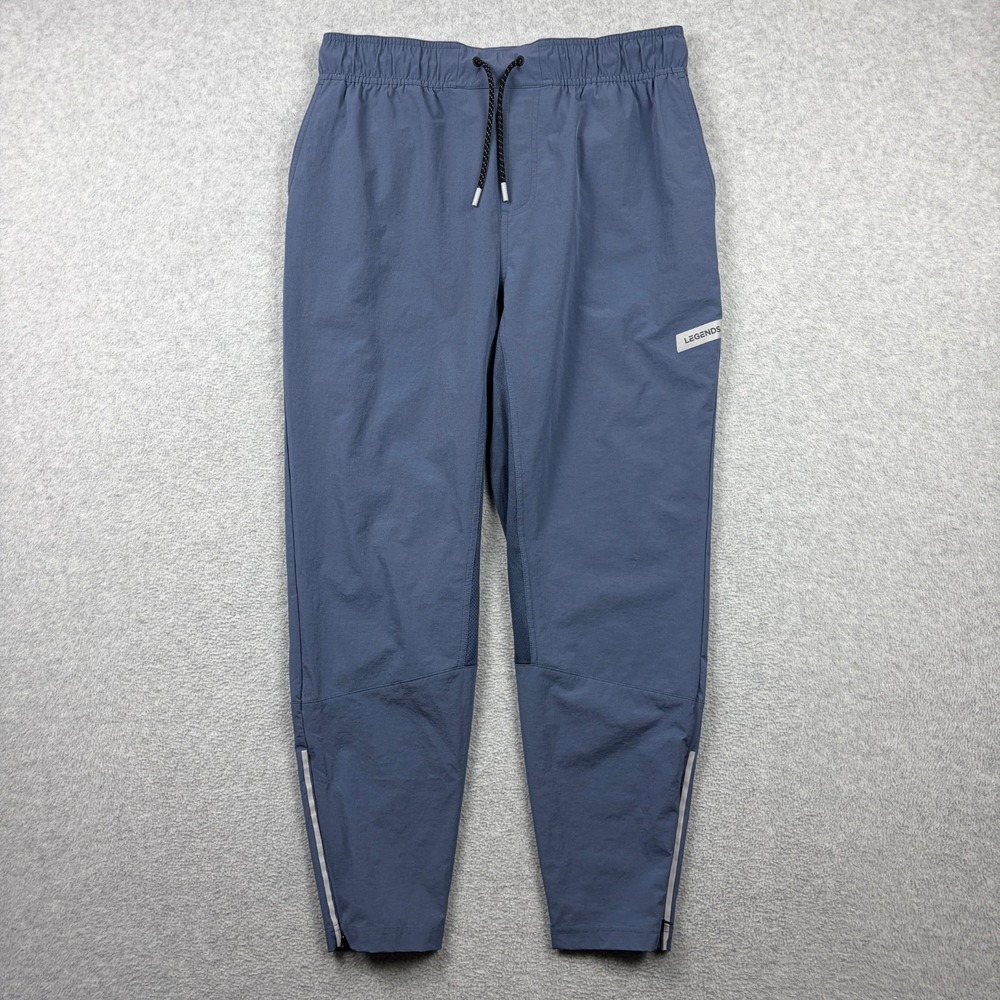 LEGENDS Pants Mens Large Blue Aviation Jogger Performance Zip Pocket Stretch